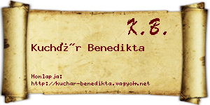 Kuchár Benedikta névjegykártya